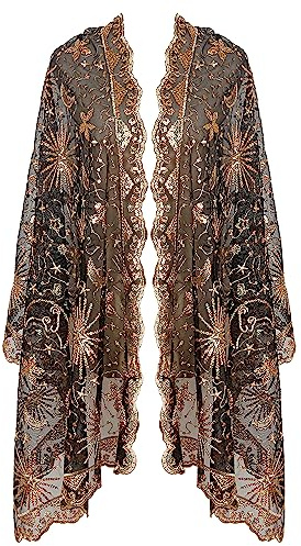 L'VOW Women's Soft Satin Evening Scarves Wedding Bridal Cape Shawl Wraps Stole