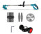 Tondeuse à Gazon sans Fil 1500W 7 Pouces Tondeuse à Gazon électrique sans Fil Longueur réglable Outils d'élagage de Jardin Rechargeables Portables(Without Battery)
