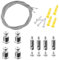 4 pièces Kit de Suspension Plafond Câble de Suspension Réglable Fil de Suspension Luminaire Corde en Acier Inoxydable à Suspendre pour Panneau de Plafond Lumières Linéaires (Argenté, 2M)