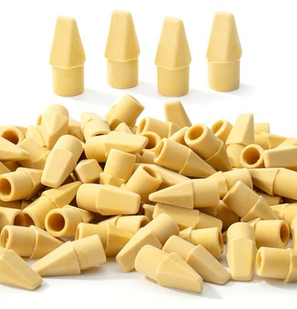 Mr. Pen- Pencil Eraser Toppers, 120 Pack, Yellow, Cap Erasers, Pencil Top Erasers, Eraser Caps, Tops for Pencils