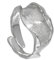 NicoWerk Damen Silberring Breit Gewölbt aus 925 Sterling Silber Gestreift Strukturiert Glänzend Verspielt Ausgefallen Elegant Edel Gewellt SRI974