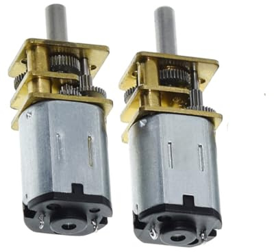 Hailege 2pcs N20 (6V 50RPM) Getriebemotor GA12-N20 DC 3V / 6V12V N20 Untersetzungsmotor Mini-Verzögerung Getriebemotor Mikromotor für Robort Smart Car mit mehreren Drehzahlen optional