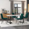 Merax Esszimmerstuhl 4er Set, Moderne Polsterstuhl mit Rückenlehne, Küchenstuhl Wohnzimmerstuhl, Sitzfläche aus Twill Samt, ergonomischer, für Arbeitszimmer, Schlafzimmer, Metallrahmen, Dunkelgrün