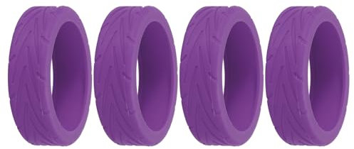 PATIKIL Coperture per Ruote Bagaglio, 4pz Coperture Protettive per Ruote Bagagli in Silicone per Maggior Parte Ruote Girevoli Valigia a 8 Filatore, Viola