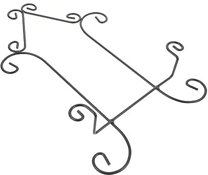 FUNOMOCYA 1 Set Wrought Iron Hanging Rack Shelf Vertical Plate Stand Holders Picture Frames Stand Wall Mounted Clothes Hanger Picture Frame Hangers Exquisite Display Stand