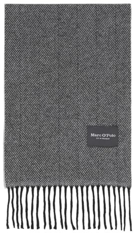Marc O'Polo Woven Scarf Herringbone Black