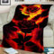 Felldecke Flamme Rose 3D Printdesign Couchdecke Warm Mikrofaser Wearable Doppelseitiger Decke 180 x 200 cm für Lesen, Lernen, Campen
