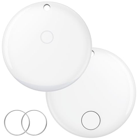 iVANKY FusionFinder Smart Tag Air Tracker Item Finder für Apple Find My (nur iOS) Verfolgen Sie Ihren Schlüssel, Geldbeutel, Gepäck, Rucksack, Locator mit auswechselbarer Batterie, IP67, 2er Pack