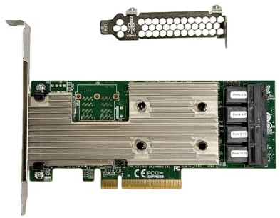 YiBaoTong SAS9305-16i SATA SAS 16 Port HBA 12 GB RAID Controller Karte Host Bus Adapter PCIe 3.0 x8 IT-Mode 05-25703-00 Karte (9305-16i)