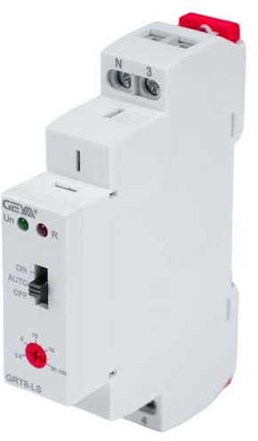 Buyweek GRT8-LS Interruttore timer for scale su guida DIN 230VAC 16A 0,5-20 minuti Interruttore della luce del corridoio con ritardo