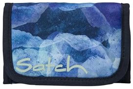 Satch Geldbeutel für Jungen und Mädchen mit Sichtfenster, Münzfach und Geldscheinfach Blurry Sky - Dunkelblau
