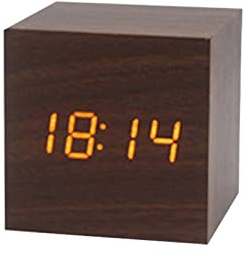 SANRLO Holzwürfel, Sprachsteuerung, Wecker, dekorative Uhr, Party-Dekoration für Schlafzimmer, Urlaub, Party, Dekoration