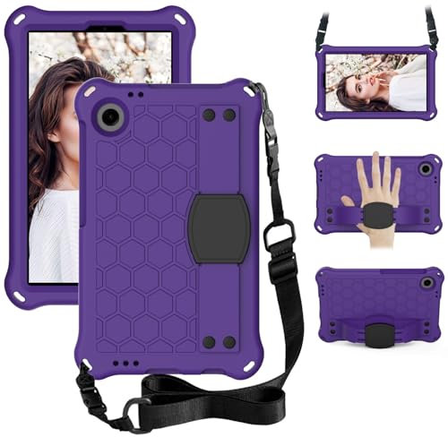 Funda compatible con tablet Alcatel Joy Tab 2 2020 (9032Z) compatible con niños, resistente y ligera EVA a prueba de golpes, funda protectora con mango de panal de abeja para disipación de calor zy