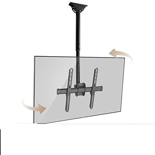 IUokLU Support TV Universel inclinable et réglable au Plafond - Support Mural pour téléviseur Compatible avec Les téléviseurs 4K de 24 à 55 Pouces pour écrans Plats,60 cm