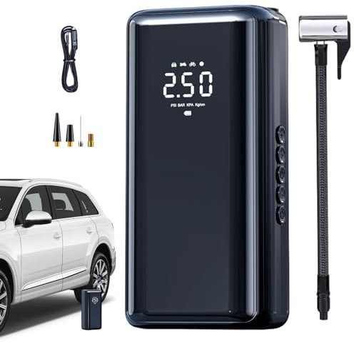 Pompa 'aria wireless - Flammatore di pneumatici wireless, compressore d'aria portatile | Display digitale 150 psi 5400m AH120 W Pompa ad aria di carica rapida, pompa a pressione dei pneumatici wir