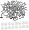 SOIMISS 200pcs Plastic Cabinet Door Hinge Dowels with Screws Durable Self Tapping Inserts for Furniture Repair Ample Supply for Daily Use and Replacements