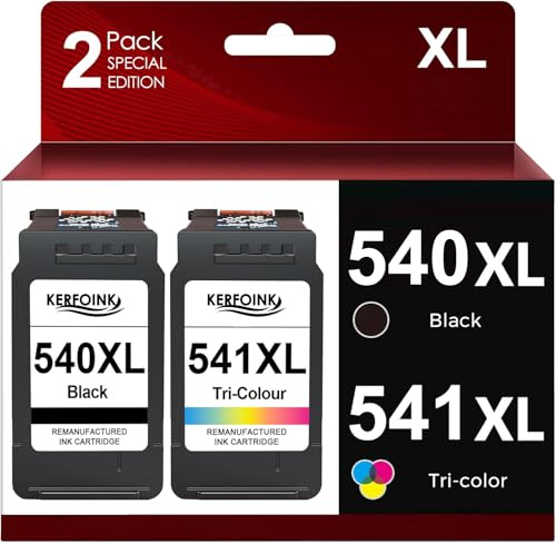 540XL 541XL Druckerpatronen für Canon 540 541 XL Multipack Patronen PG 540 PG-540 CL 541 für Pixma TS5150 TS5151 TS5100 MG3650S MG3650 MG3550 MX525 MG3150 MG3250 (2 Pack)