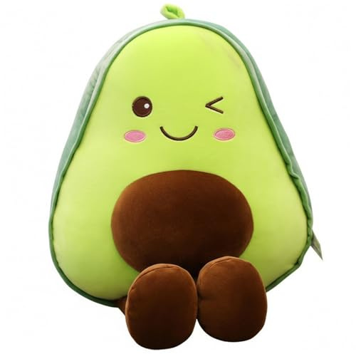 Uanqfegy Avocado-Plüschkissen, großes gefülltes Obstspielzeug – superweicher Avocado-Plüsch für Kinder und Erwachsene, niedliche Raumdekoration/61 cm