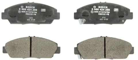 Bosch BP142 - Brake Pads Car Front Axle - 1 Set of 4 Pads | Bosch Quality - Reduced Noise and Dust - ECE-R90 Certified - Copper-Free