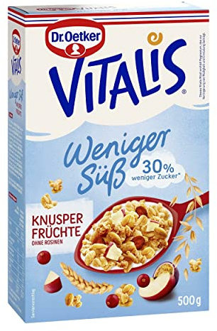 Dr. Oetker Vitalis weniger süß Knusper Früchte 500g