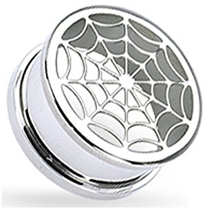 Gekko Body Jewellery Chirurgenstahl 0 Gauge (8 mm) Schraube passen Spinnennetz Tunnel/Plug