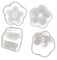 Bacabella 11292 Ohrstopper Plastik weiß Blume 4mm x 4mm (50 Stück) als Verschluss/Stopper/Sicherung für Ohrringe