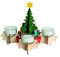 Drechslerei Kuhnert - Hobaku Bastelset/Adventskranz/Teelichthalter - Weihnachtsbaum - aus Holz zum Zusammenbauen - Made in Germany