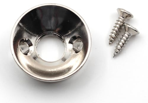 Allparts Electrosocket Jack Plate for Telecasters® - Polished Nickel Finish