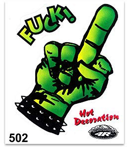 4R Quattroerre.it 502 Sticker Aufkleber Fuck, 10 x 12 cm