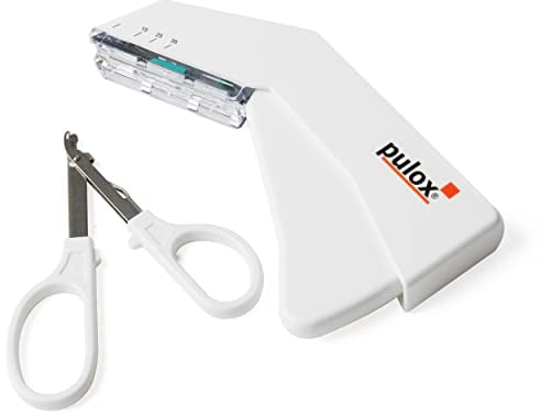 Pulox Cucitrice cutanea sterile monouso + Pinza Rimuovi Punti strumento pinzatrice (set), 35 graffette