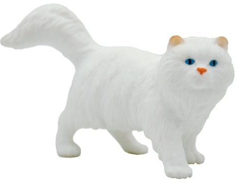 Bullyland 66365 - Spielfigur Weiße Perser-Katze Princess, ca. 3,5 cm große Tierfigur, detailgetreu, PVC-frei, ideal als kleines Geschenk für Kinder ab 3 Jahren
