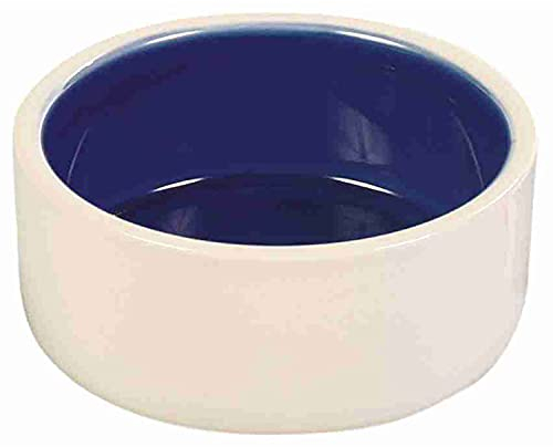 Trixie Ceramic bowl,cream/blue,0.35 l/ø 12 cm