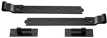 PERRY 400mm 16 Cranked Hook & Bands, Black, Including Fixings