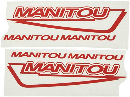 Ecoshirt Manitou F216 Stickers Aufkleber Decals Adesivi Bike BTT MTB Cycle, Rot
