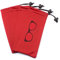 Global Glasses Weich Lagerung Beutel Drawstring Mikrofaser mit Wulst sperren für Brillen, Kosmetika, Handys, Karten, Stifte, Schlüssel, Geldbörse ， Kleinteil, um Platz zu sparen (4 PCS Rot/Set)