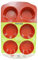 casaWare Jumbo Muffin Pan 6 Cup Ceramic Coated Non-Stick (Red Granite)