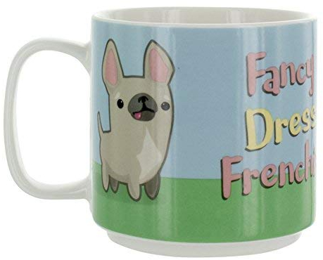Paladone Fancy Dress Frenchie Tasse, Keramik, mehrfarbig, 8 x 12 x 10 cm