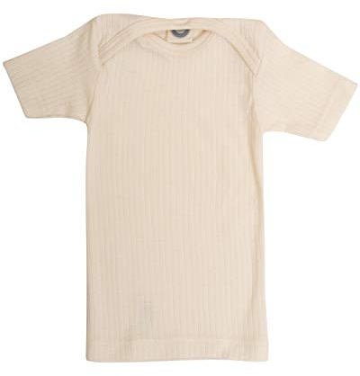 Cosilana, Shirt/Unterhemd kurzarm, 45% Baumwolle (kbA), 35% Wolle (kbT), 20% Seide (62/68, Natur)