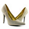Women Stiletto High Heel Pointed Pumps Ladies Party Clubbing Work Court Shoes Size 3-12 (10 UK, Gold Glitter)