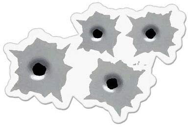 12cm! Klebe-Folie Wetterfest Made-IN-Germany Bullet Holes car K1805 UV&Waschanlagenfest Auto-Aufkleber Sticker Decal