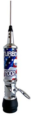 SIRIO ANTENNA CB TURBO 2002 CON ATTACCO PL (Cavo e base magnetica opzionali) (BANDIERA AMERICA)