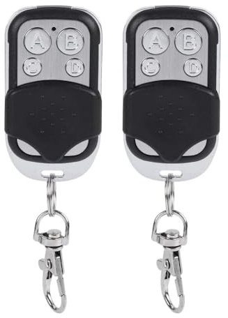 Mediawave Store - 2pz Telecomando Universale 4 canali, 433mhz, Telecomando Multifunzione, Tascabile, con Gancio, Apertura Cancello, Garage, Macchina, 2pz Telecomando Universale 4 Canali (2pz)