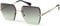 styleBREAKER Damen Sonnenbrille ohne Rahmen mit eckigen Polycarbonat Gläsern und Diamantschliff | UV400 Verlaufstönung | Metallbügel verstellbare Nasenpads, Gestell Gold/Glas Grün Verlauf