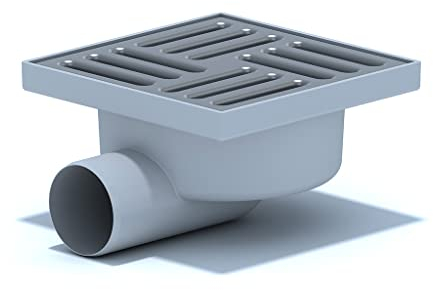 Bodenablauf Edelstahl Eck DN50 150x150 Abgang Waagerecht Duschablauf Badablauf