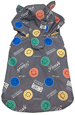 XKUN Hundekleidung Haustier Hund Regenmantel Mops Bulldogge Kleidung wasserdichte Kleidung Für Hund Regen Jacke Pudel Bichon Schnauzer Walisisch Corgi Raincoat-Gray,L