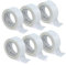 Waytex 930708 Pack de 6 rouleaux de Ruban Adhésif d'Emballage Pro Blanc 66m x 50mm, Silencieux, en Polypropylène épaisseur 50 microns