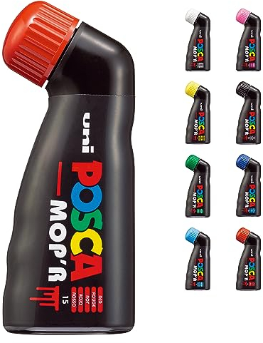 POSCA 183221 - POSCA Marker MOP´R PCM-22, runde Stempelspitze 3 - 19 mm, rot, 1 Stück, ergonomische Form