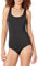 Amazon Essentials Costume da Bagno Intero con Copertura Integrale (Disponibile per Taglie Forti) Donna, Nero Slavato, 52