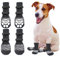 Anti Slip Paw Protectoren Hundesocken, doppelt seitlich rutschfeste Hundesocken mit einstellbaren Riemen, Traktionskontrolle für Innenholzboden (M)