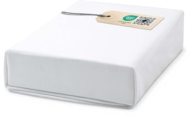 Ehrenkind® Spannbettlaken für Babybett Kinderbett | 100% Bio-Baumwolle Spannbettlaken 80x160 | Atmungsaktives Spannbetttuch (160 g/m²) | Material Oeko-TEX 100 Zertifiziert, 160x80cm WEIß